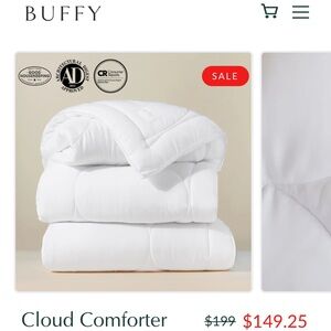 Buff Cloud Comforter - White Plush All-Season Comforter